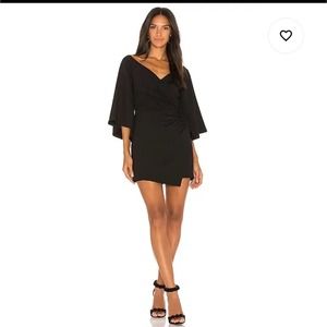 SUSANA MONACO Bell SLEEVES WRAP DRESS IN BLACK WOMEN'S SIZE SMALL